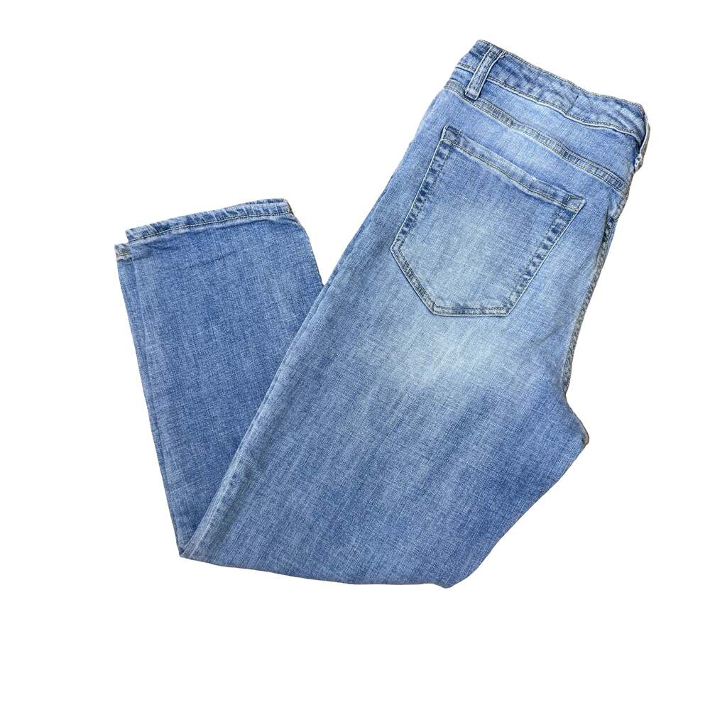 ella moss jeans womens junior size 12/31 high waist straight stretch denim blue - Picture 3 of 6
